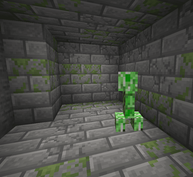 Carta cuadrada con un creeper