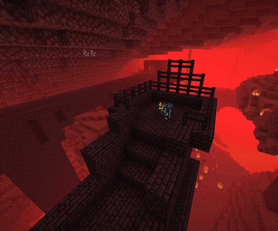 Carta vertical con paisaje del Nether